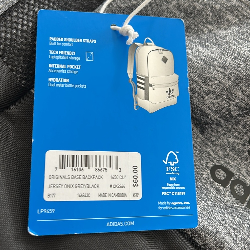 NWT Adidas backpack - Picture 2 of 4